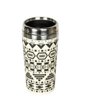 TAZZA “TAKE AWAY” BAMBOO AZTEC BIANCO NERO