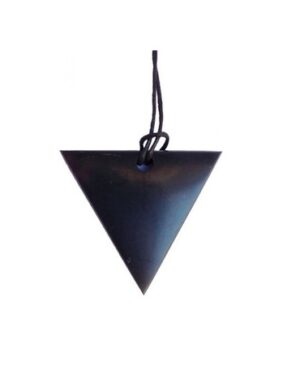 Pendente di Shungite Lucida Triangolo Donna Raggio di azione circa 50 cm